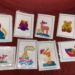 Set Of 8 Handmade Greek Wooden Puzzle Cards Imported From Greece 