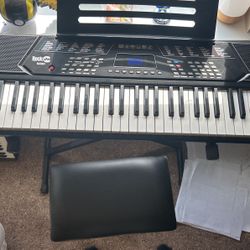 Keyboard Piano With Chair 