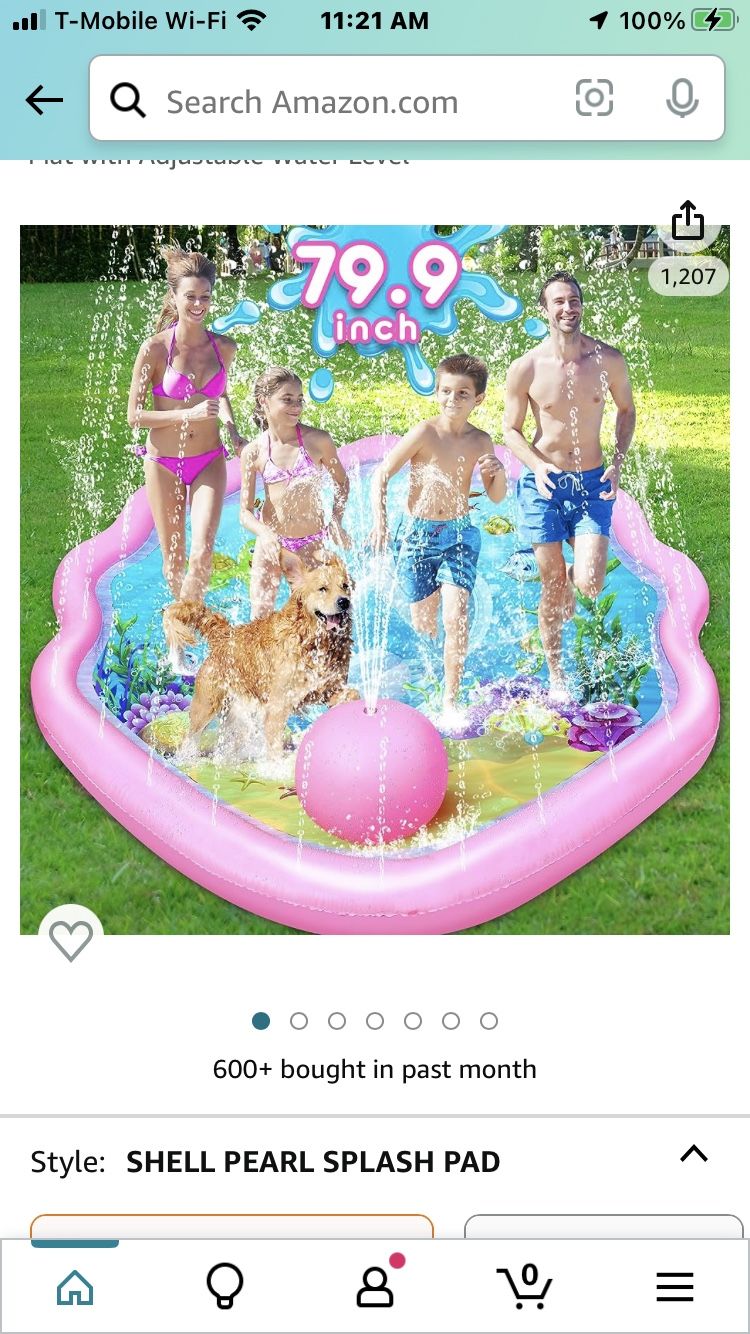 Splash Pad, Upgraded 79.9" Mermaid Splash Pad for Dog Outside Sprinkler Pad Water Toys Fun for Kid & Toddlers Splash Pad Sprinkler for 3-12 Years Old