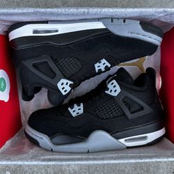 new air jordan 4 retro “black canvas” GS size 4.5Y (men’s size 4.5, women’s size 6)