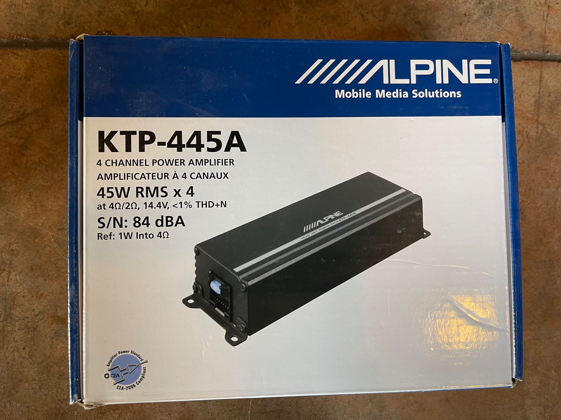 Alpine KTP 445A 4 Channel Car Amplifier Black