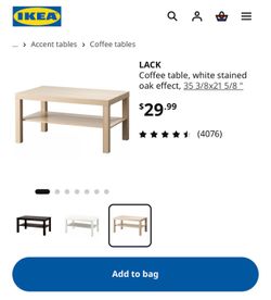 IKEA LACK Coffee Table – White Stained Oak Effect