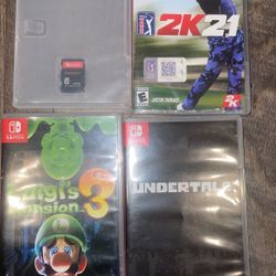 luigi’s mansion 3, pga2k21, undertale; and dragons dogma