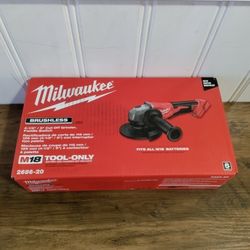M18 Milwaukee Lithium-Ion Brushless Cordless 4-1/2 in./5 in. Grinder w/Paddle Switch (Tool-Only)
