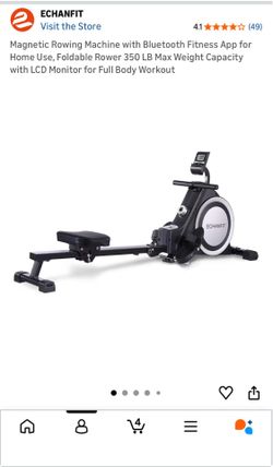ECHANFIT Magnetic Rowing Machine – Foldable, Bluetooth, 350 lb Capacity