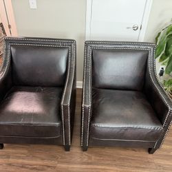 2 Brown Chairs