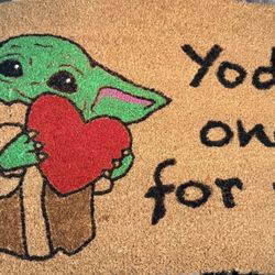Baby Yoday Valentine Coir Doormat