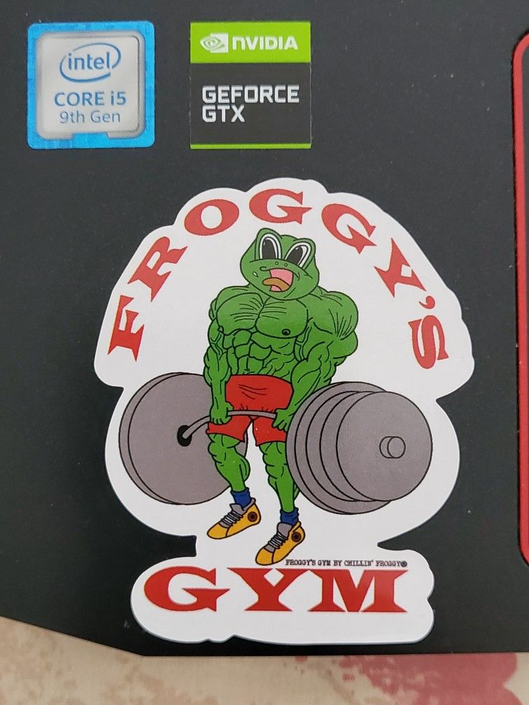 Froggy's Gym By Chillin' Froggy Stickers Lot of 10