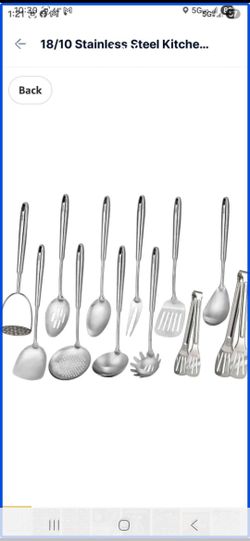 18/10 Stainless Steel Kitchen Utensils Set