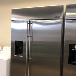 Ge Monogram 48” Wide Stainless Steel Built In Side By Side Refrigerator 