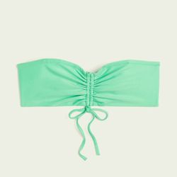 NWT H&M Green Drawstring Bandeau Bikini Top M