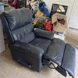 Blue Leather Recliner Chair $75 Snellville 
