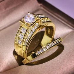 Women's 18k Gold Plated Engagement Ring