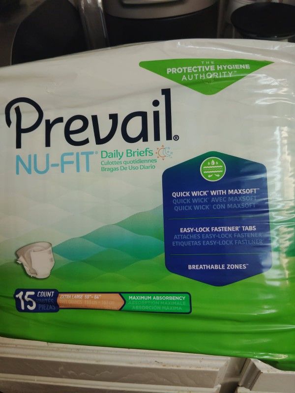 Prevail Extra Large 15 Count Briefs