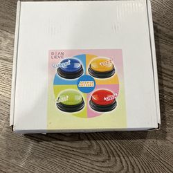 brand New Learning Resources Answer Buzzers - Set of 4, Ages 3+, Assorted Colored Buzzers, Game Show Buzzers, Perfect for Family Game and Trivia Night