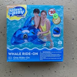 NEW Ride On Whale Water Toy