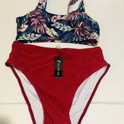 New Tempt Me Floral Bikini Size L 