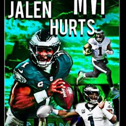 JALEN HURTS SB LIX MVP FULL POSTER