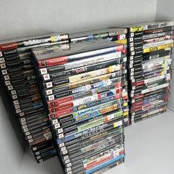 111 PS2 Games With PS2 Slim And Controllers 