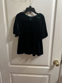 Bonnie Baby Dark Green Velvet Dress