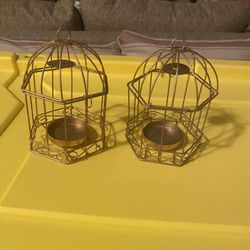 Bird Cage Candle Holders