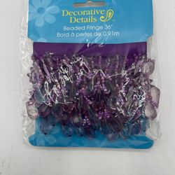 Decorative Details- Purple Beaded Fringe