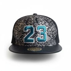 Kings Choice #23 Michael Jordan Chicago Bulls Snapback Hat Black Dilver Teal NBA