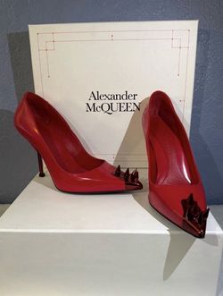 Alexander McQueen Heels Punk Stud Pointed Toe Size 39 1/2
