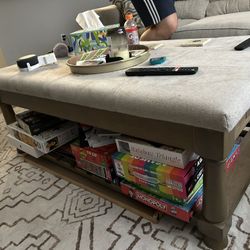 Storage Fabric Ottoman