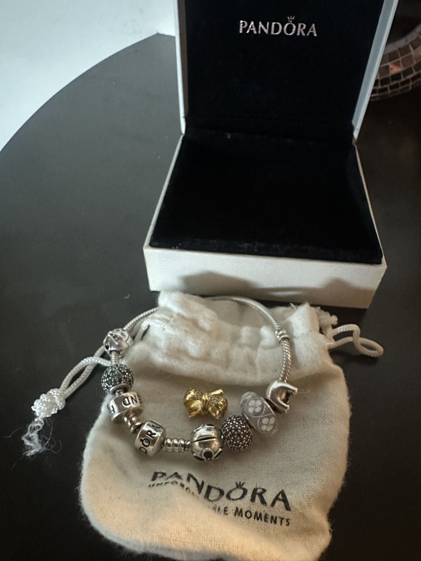 Pandora Bracelet + 8 Charms
