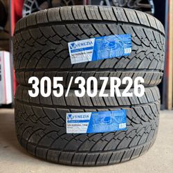 305/30R26 - NEW VENEZIA ALL SEASON TIRES - 26” Tire Set A/s