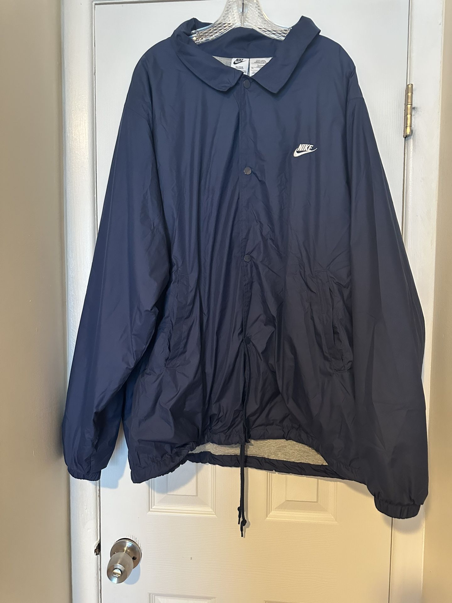 Like New Nike Club Men's Coaches Jacket Windbreaker Jacket w/ Elastic Cuffs XXL