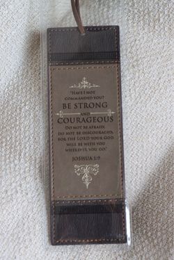Joshua 1:9 Leather Bookmark
