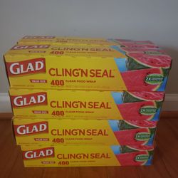 Glad Cling 'N Seal Clear Plastic Food Wrap(400 Sq. Ft./ 2 Rolls)