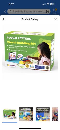 Playshifu Educational Word Game - Plugo Letters (Kit + App With 9 Learning Games)