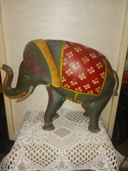 Adorable large metal elephant