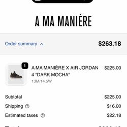 Size 13 - Jordan 4 A Ma Maniére Dark Chocolate 