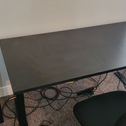 Stand Up Desk And Nice Adjustable Chair 