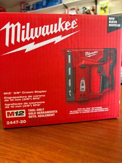 Milwaukee new 3/4 crown stapler 12M