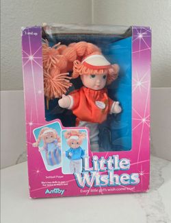 Vintage 1987 Little Wishes Softball Player 7" Doll