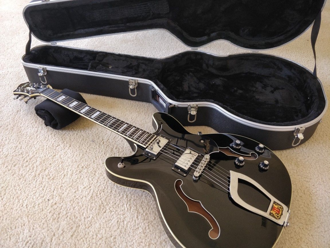 Hagstrom Viking Semi-Hollow Electric Guitar -Black