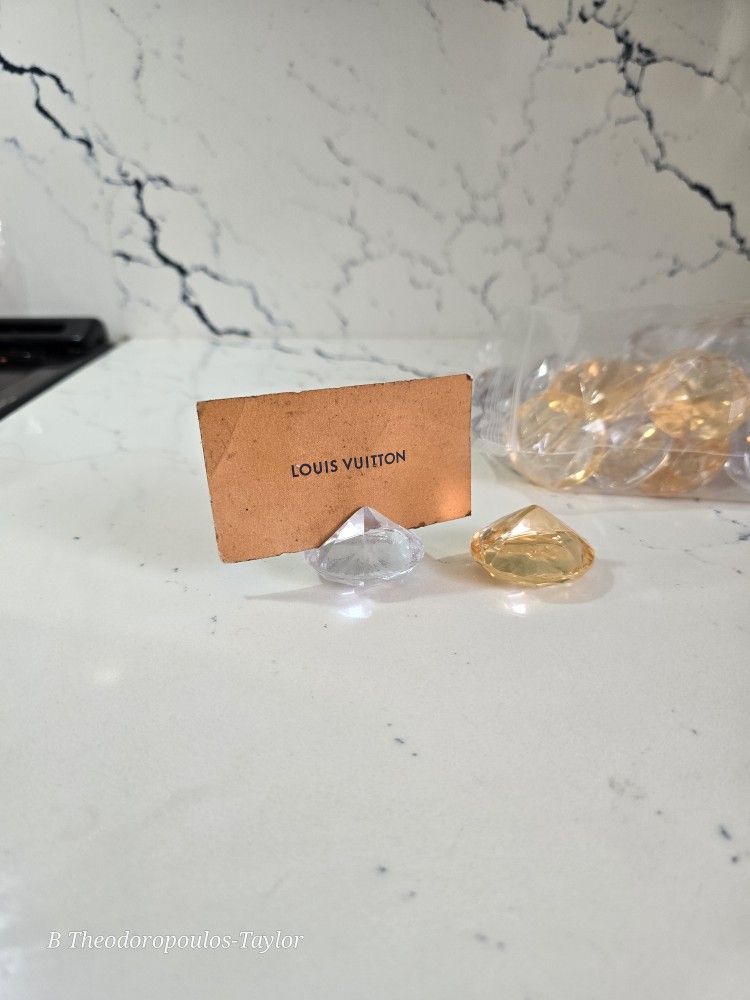 Wedding Crystal And Gold "Diamond Place Card Holders