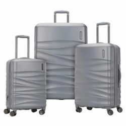 American Tourister Tranquil 3-piece Hardside Suitcase Luggage Set - Silver Gray