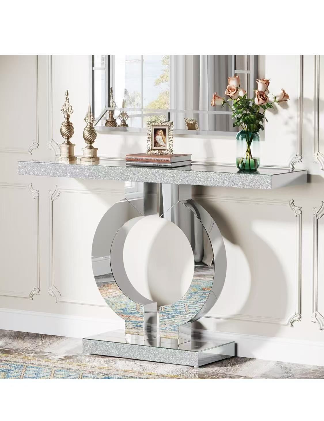Tribesigns Modern Mirrored Console Table