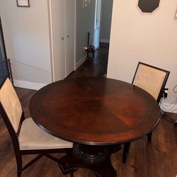 Solid wood table and 2 chairs