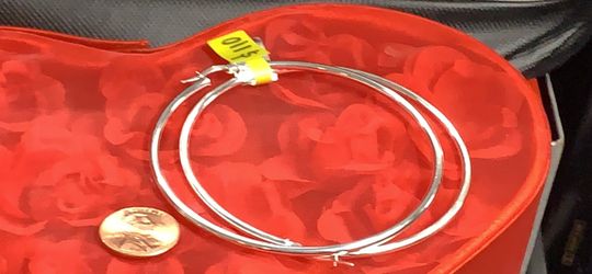 Sterling silver hoop earings