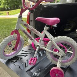 Kids Bicycle With Training Wheels. (Girls)