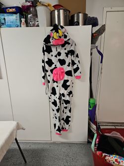 Cow Print Fleece Onesie Costume