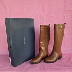 *TALL LEATHER RIDING BOOTS (size 8.5) BRAND NEW