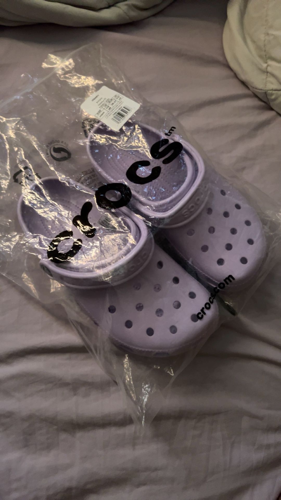 Purple Crocs